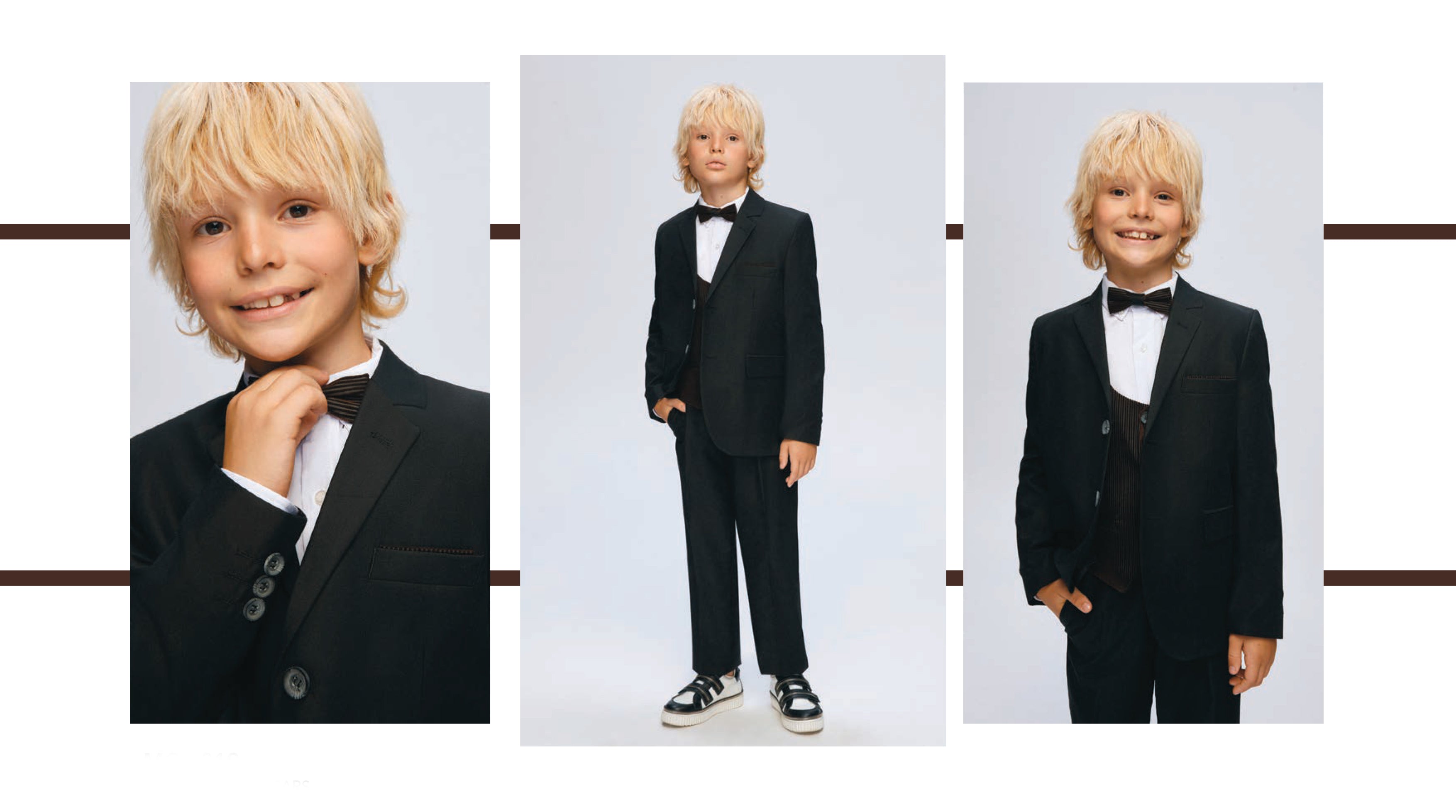 Boy's Black Formal 5-Piece Suit Set