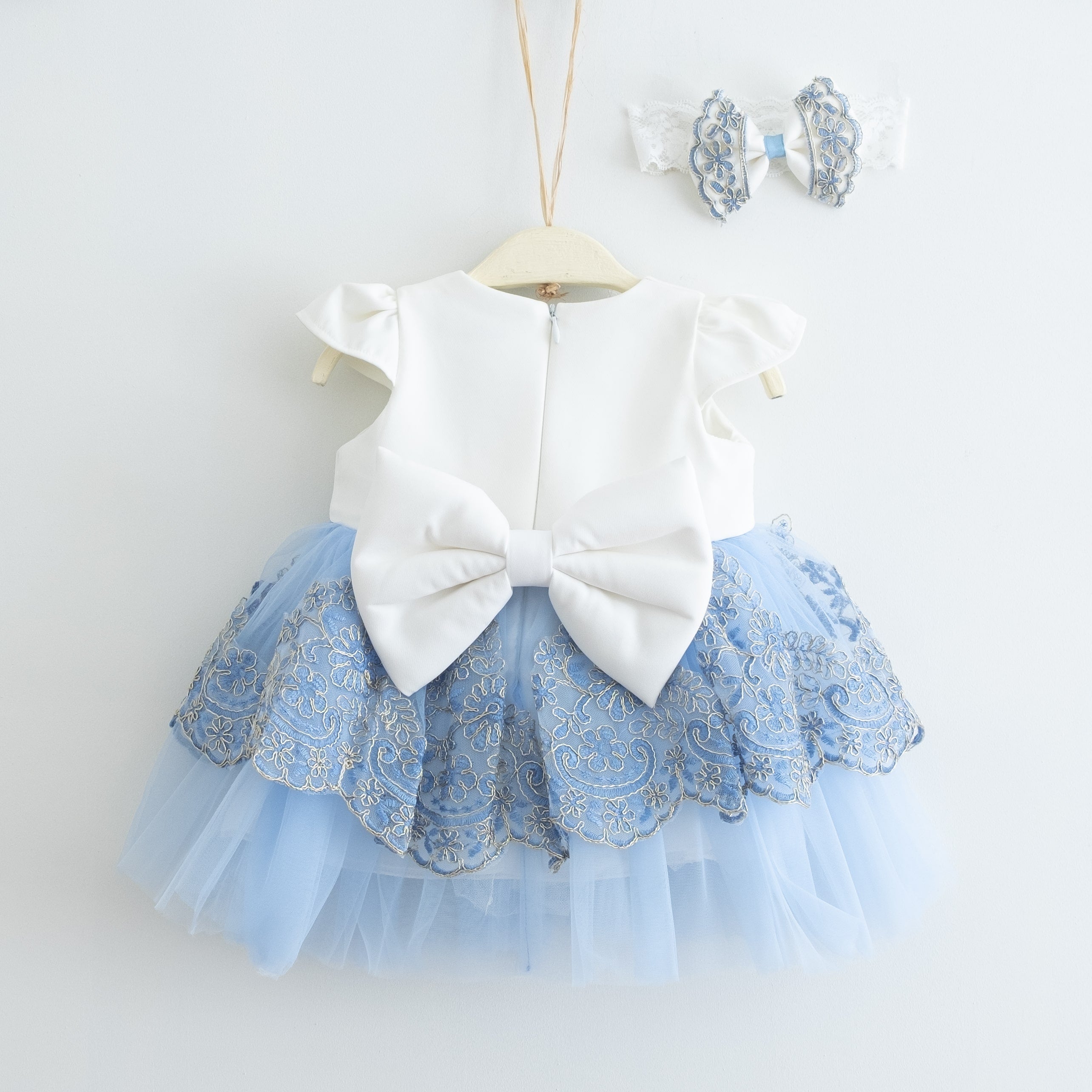 Lace light blue dress sale