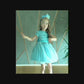 Cute Shades of a Blue Toddler Girl Dress Set