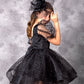 Elegant Dotted Black Girl Dress Set - Dressy Angels