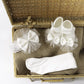 Detailed Classic Bow White Baby Dress Set - Dressy Angels