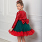 Holidays inspired Sparkly Girl Dress Set Red & Green - Christmas Set - Dressy Angels