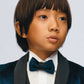 Navy Blue 5-piece Set Velvet Kingsman Boy's Tuxedo Suit - Dressy Angels