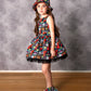 Fashionable Printed Sport-Chic Sleeveless Girl Dress Set - Dressy Angels