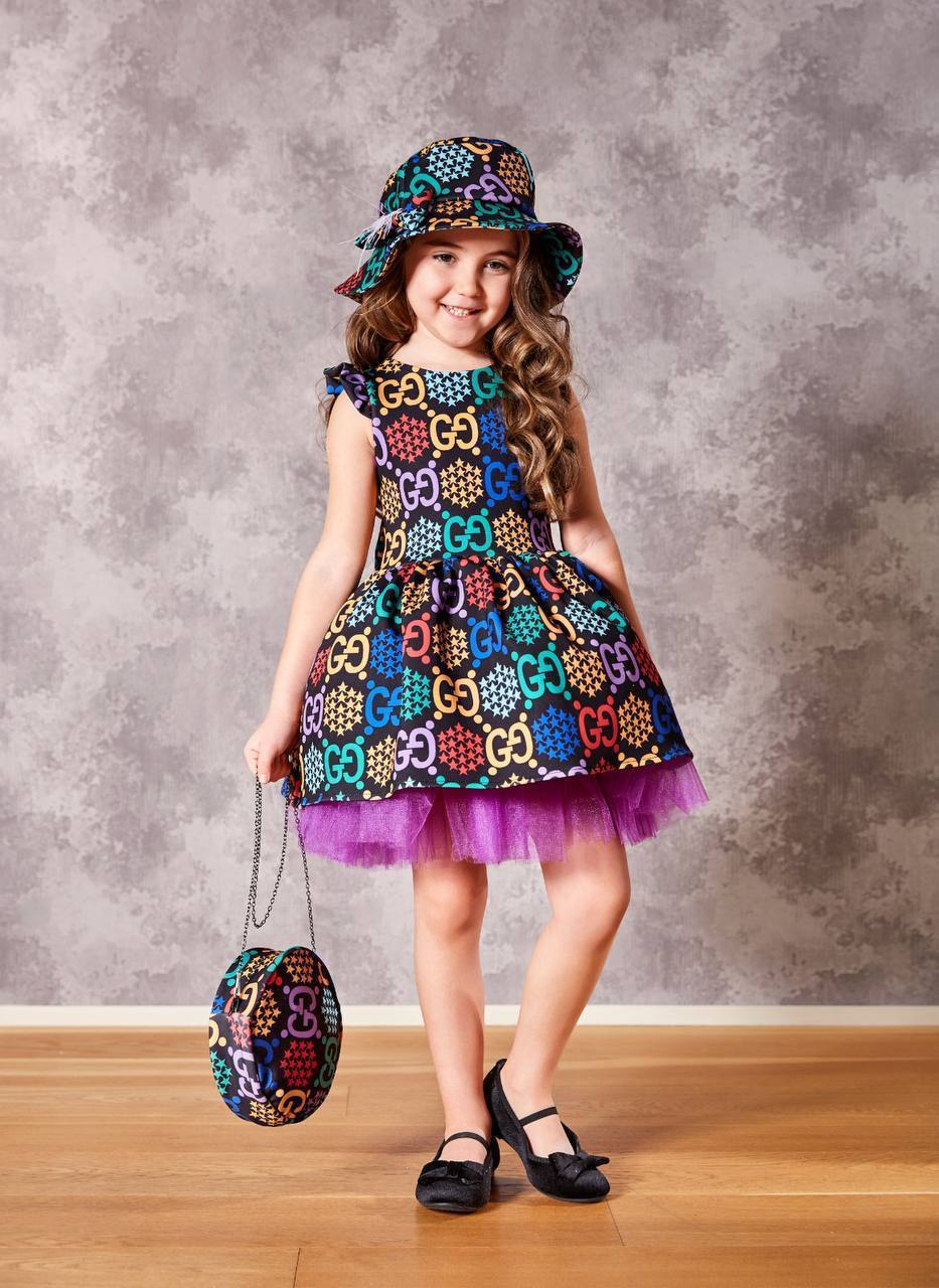 Colorful Sleeveless Puffy Girl Dress Set- Dressy Angels