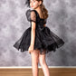 Elegant Dotted Black Girl Dress Set  Dressy Angels