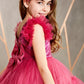 Puffy Ruffles Fuchsia Chic Girl Dress Set - Dressy Angels